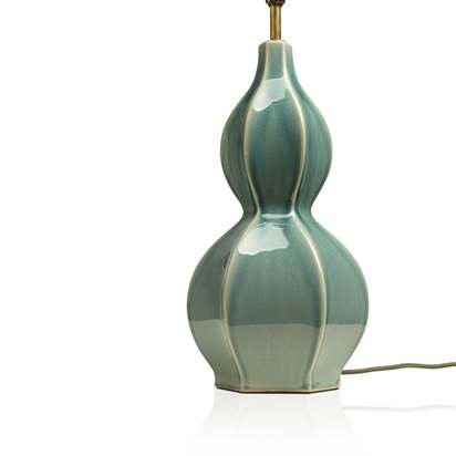 Gourdon Table Lamp in seaweed ceramic