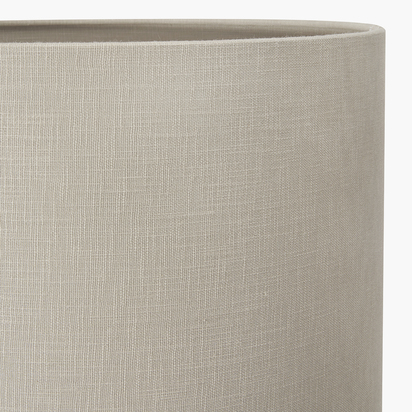 Lino 45cm Grey Self Lined Linen Cylinder Lampshade