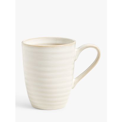 John Lewis Barista Latte Coffee Mug, 297ml, White White | H10.4 x W12.3 x D8.4cm