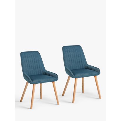 John Lewis Toronto Side Dining Chairs, Set of 2 Navy | H85.00cm * W50.00cm * D58.00cm