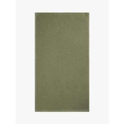 John Lewis Spa Waffle Towels Avocado | H160 x W100 x D1cm