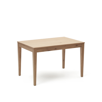 Yain extendable table with oak veneer and solid oak, 120 (180) x 80 cm