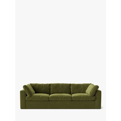 Swoon Seattle Large 3 Seater Sofa Easy Velvet Fern | H80 x W251 x D105cm