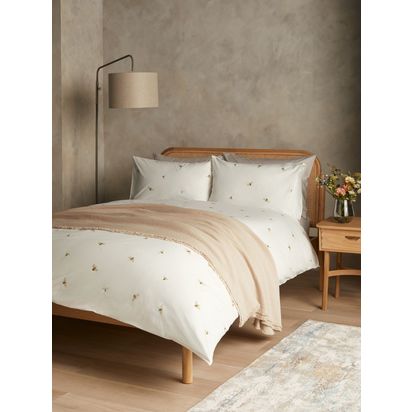 John Lewis Bees Cotton Duvet Cover Set White | H200.00cm * W200.00cm