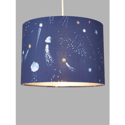John Lewis Rockets Lamp & Ceiling Shade Blue | H18 x Dia.25cm