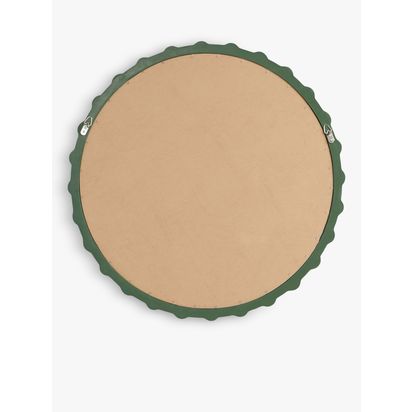 John Lewis + Matthew Williamson Bobbin Round Wall Mirror, 80cm Green | D4 x Dia.80cm