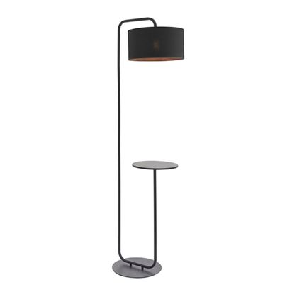Nahia Black Floor Lamp with Table