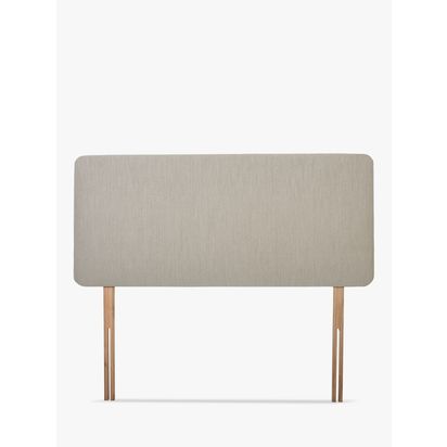 John Lewis Sonning Upholstered Headboard, King Size Cotton Effect Beige | H61 x W150 x D4cm