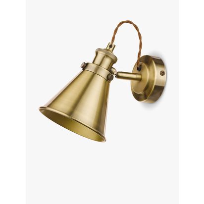 Laura Ashley Rufus Single Wall Light, Brass Antique Brass