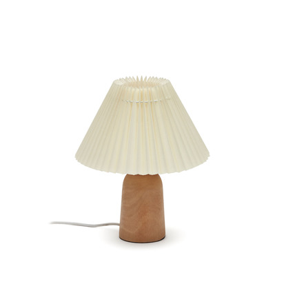 Benicarlo table lamp in wood with a natural, beige finish UK