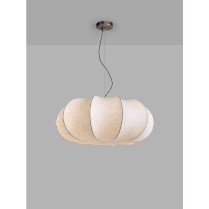 John Lewis Petula Oversized Pendant Ceiling Light, White White | H27 x W65 x D65cm