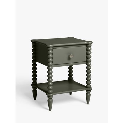 John Lewis Bobbin 1 Drawer Bedside Table Green