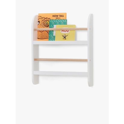 Great Little Trading Co Greenaway Mini Bookcase, White/Natural White/Natural | H60 x W50 x D12cm
