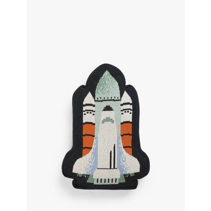 John Lewis Rocket Shaped Cushion Blue | L43 x W30 x D7cm