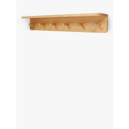 Great Little Trading Co Peg Rail with Shelf, Natural Natural | H11.5 x W72 x D11.45cm