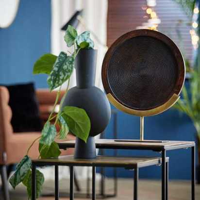 Light and Living Kavandu Vase - Black - Small