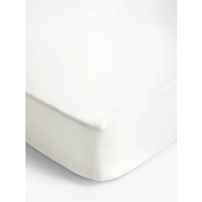 John Lewis ANYDAY Pure Cotton Deep Fitted Sheet White | Single