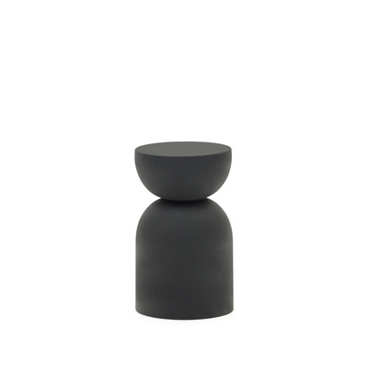Rachell metal side table with glossy black painted finish Ã˜ 30 cm