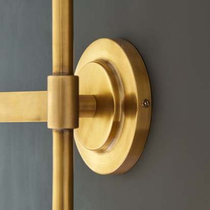 Tremmers double wall fitting in antique brass