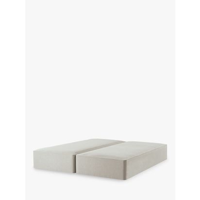 John Lewis Pocket Sprung Zip Link Divan Base, Super King Size Cotton Effect | H36 x W185 x D200cm