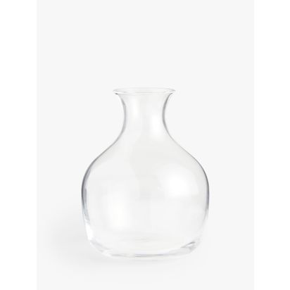 John Lewis Glass Plump Posy Vase, H13cm Clear | H13.2 x Dia.10.2cm