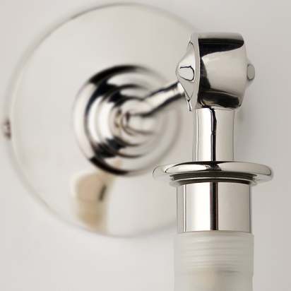 Elbow wall fitting IP44 in chrome