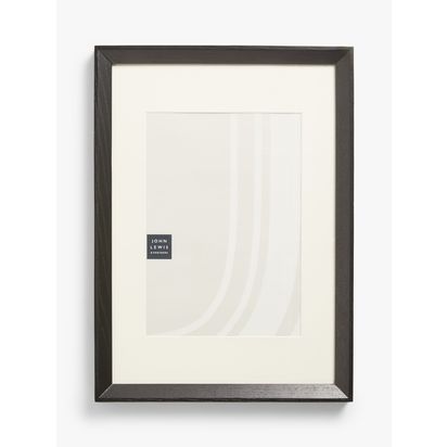 John Lewis Isla Poster Frame & Mount, FSC-Certified (Oak Wood) Black | 45.2 x 62.5 x 2.6cm