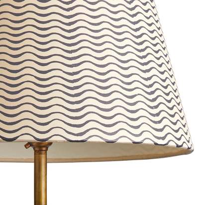 45cm straight empire shade in jet ripples hand painted card