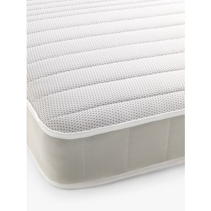 John Lewis Open Spring Comfy Mattress, Regular Tension, King Size White | H18 x W150 x D200cm