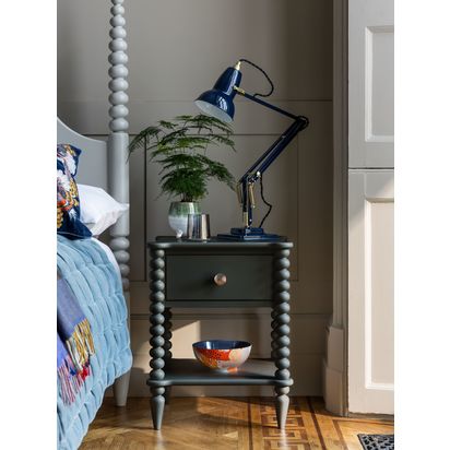 John Lewis Bobbin 1 Drawer Bedside Table Green | H59 x W41.7 x D46.4cm