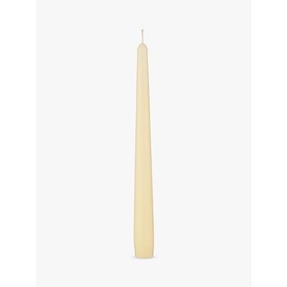 John Lewis Tapered Dinner Candles, Pack of 10 Ivory | H24.5 x W2.4 x D2.4cm