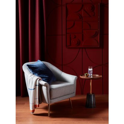 John Lewis Cotton Velvet Cushion Navy | H50 x W50cm