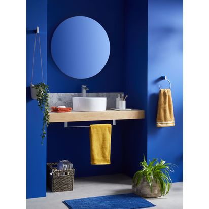 John Lewis White Marble Bathroom Accessories Tray White | H1.5 x W30 x D15cm