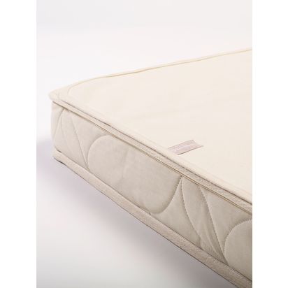 The Little Green Sheep Waterproof Cotbed Mattress Protector White | H140 x W70 x D1cm