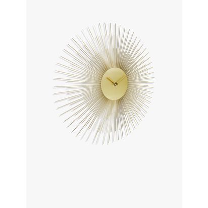 John Lewis Spindle Metal Analogue Wall Clock, 45cm, Gold Gold | D4 x Dia.45cm