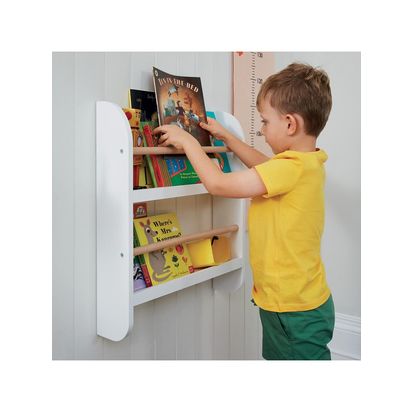 Great Little Trading Co Greenaway Mini Bookcase, White/Natural White/Natural | H60 x W50 x D12cm