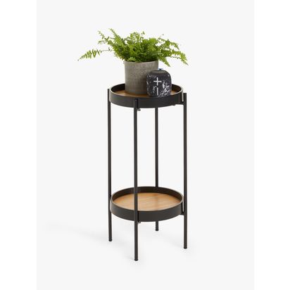 John Lewis ANYDAY Jax Small Side Table Black | H60 x Dia.32cm