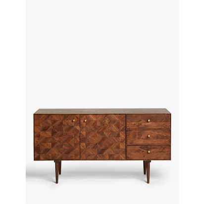 John Lewis + Swoon Franklin TV Stand Sideboard for TVs up to 55", Brown Brown | H75 x W145 x D45cm