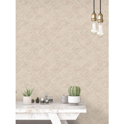 Galerie Grassy Tile Wallpaper Natural 7358 | L10m x W53cm