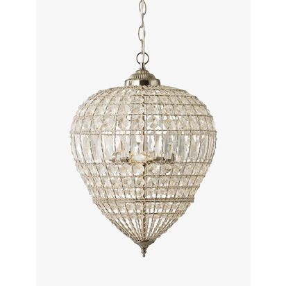 John Lewis Dante Grande Ceiling Light, Clear Clear | H51 x Dia.35cm