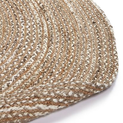 John Lewis Jute Round Rug, Natural, Dia.180cm Natural | W180 x D180cm
