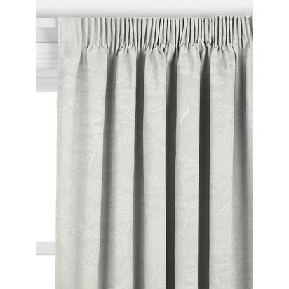 John Lewis Willow Landscape Made to Measure Curtains or Roman Blind, Silver Silver | H0.10 x W140 x D30cm