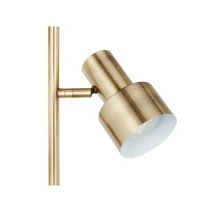 John Lewis Shelby Floor Lamp, Brass Brass | H156 x W25.4 x D29.5cm