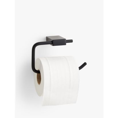 John Lewis Opus Swing Toilet Roll Holder Black | H8.4 x W15.4 x D5.8cm