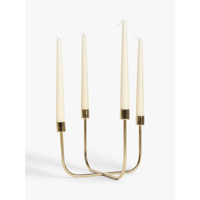 John Lewis Iron 4 Bud Candle Holder | H20 x W20 x D20cm
