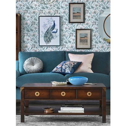 Laura Ashley Balmoral Coffee Table Chestnut Brown | H47 x W110 x D60cm