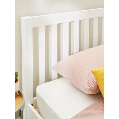 John Lewis Wilton Child Compliant Bed Frame, Single White | H102 x W99 x D202cm