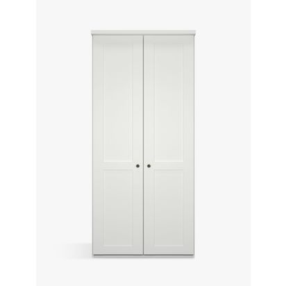 John Lewis Marlow 100cm Hinged Wardrobe White | H220 x W100 x D58cm