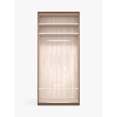 John Lewis Marlow 100cm Hinged Wardrobe Off White | H220 x W100 x D58cm