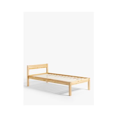 John Lewis ANYDAY Brindille Child Compliant Bed Frame, Single, Natural Natural | H74 x W99.6 x D201cm